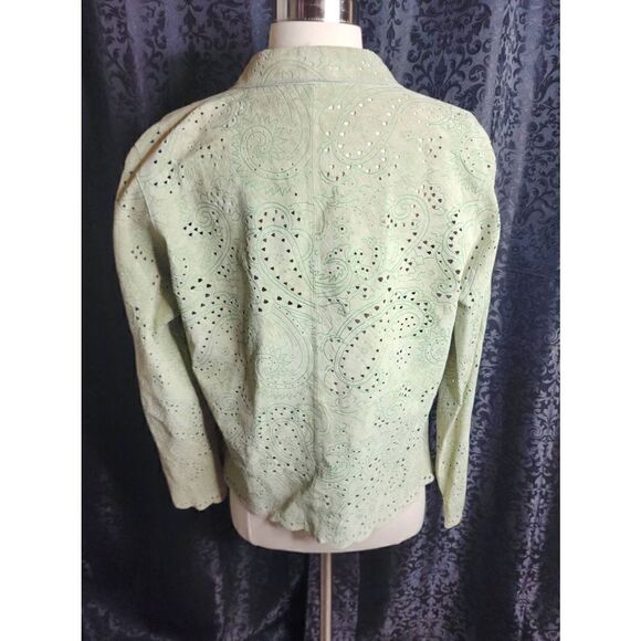 Provence | Sage Cutout Leather Jacket - Picture 5 of 5